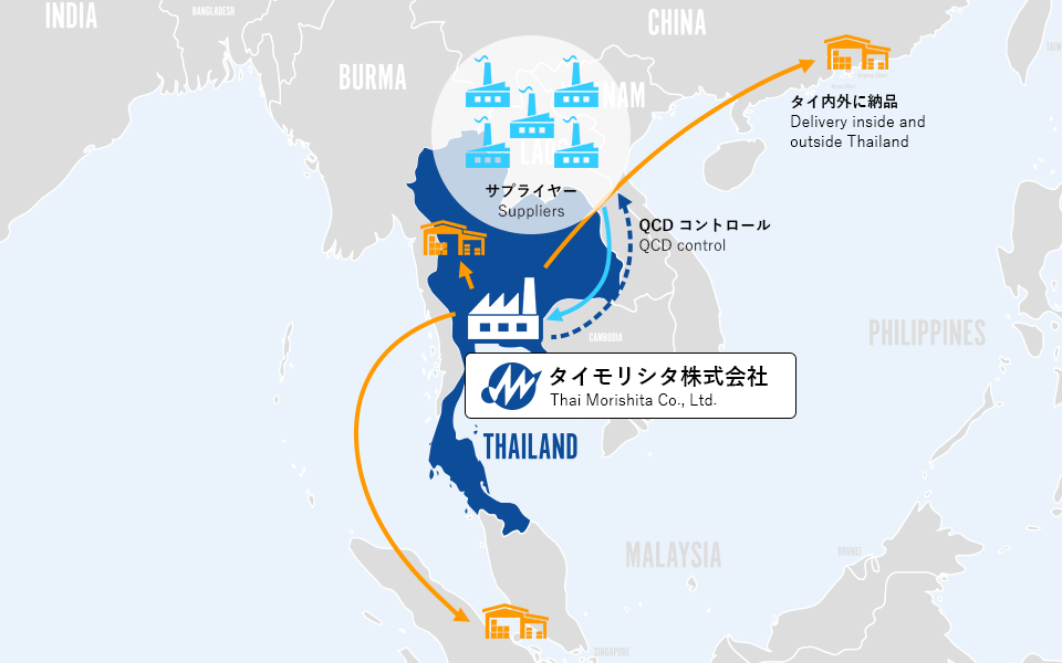 タイの事例地図